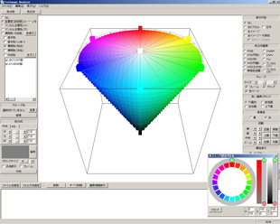 主要色の色立体解析（RGB)